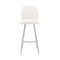Armen Living Tandy White Faux Leather and Brushed Stainless Steel 30" Bar Stool LCTNBABSWH30 - alternate 2